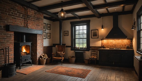 Poêle à bois suspendu : le détail qui change tout dans un projet de rénovation de maison ancienne